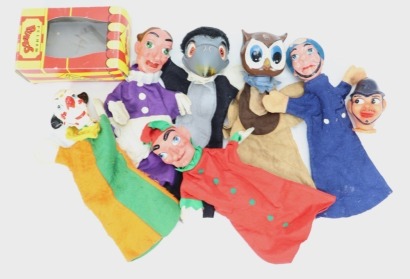 Six Pelham Puppet Hand Puppets,