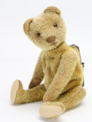 A mohair Teddy Purse, German 1920s,