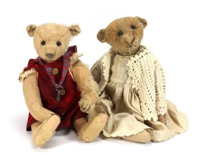 A pair of Steiff mohair Teddy bears, German circa 1909,