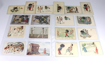 Seventeen Florence K Upton Dutch Doll and Golly Postcards, 1900/14,
