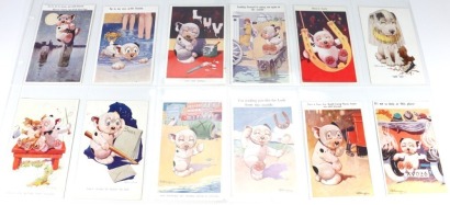 Collection of twenty-four original G.E Studdy Bonzo postcards,