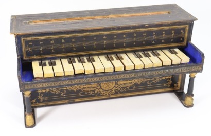 A Waltershausen children's wooden piano, German 1890s,