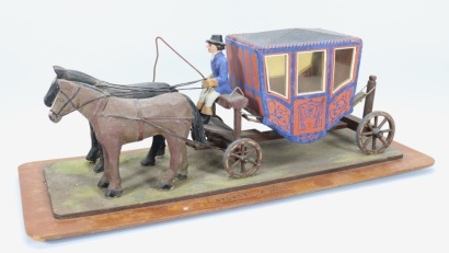 Forest Toys of Brockenhurst painted wooden Stuart coach, circa 1930,