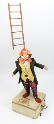 A rare Roullet and Decamps performing Clown with ladder automata, 1950s,