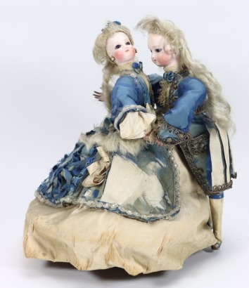 A Gustave Vichy all original Waltzing couple automata, French circa 1880,