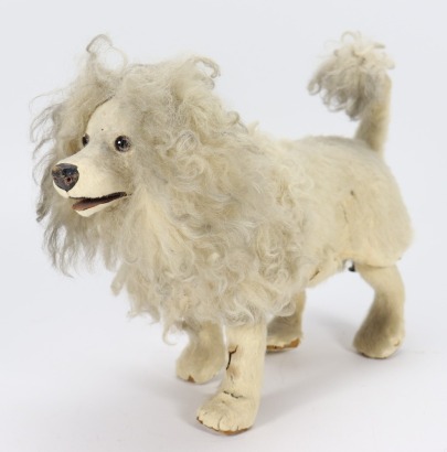 A good large size Roullet & Decamps clockwork mechanical toy Poodle, French 1890s,