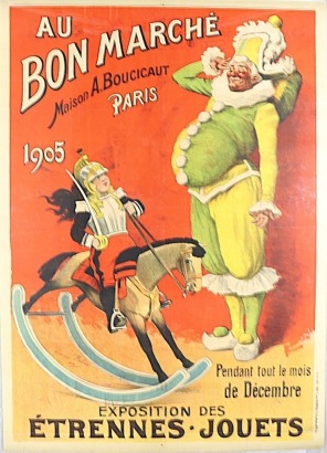 Georges Redon (1869-1943), AU BON MARCHE 1905, EXPOSITION DES ENTRENNES JOUETS poster, printed by Charles Verneau, Paris, 1905,