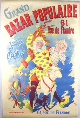 GRAND BAZAR POPULAIRE, JOUETS ETRENNES poster, printed by Imp P Lemenil Asnieres (S), 1894,