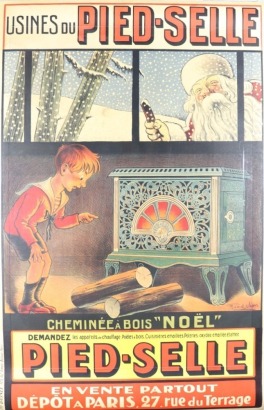 USINES Du PIED-SELLE, Christmas poster, printed by Imp Daynes, Paris, circa 1905,