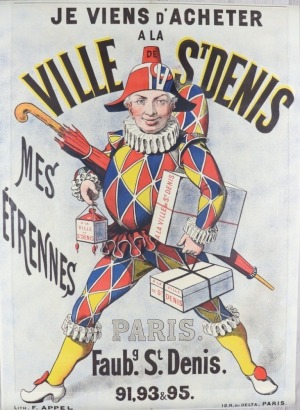 VILLE De St.DENIS, MES ETRENNES Punch, printed by F.Appel, Paris, circa 1890,