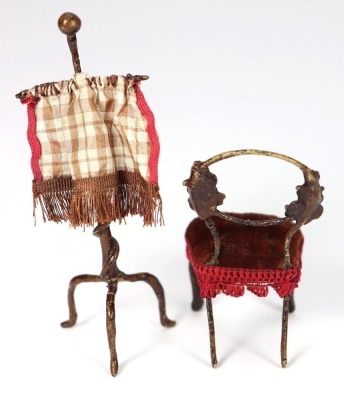 Ladies Guild and Ragged School Dolls Houses furniture, 1840s, - 2