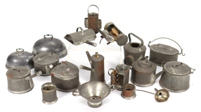 A good collection of early tin-plate kitchen utensils, German early to mid nineteenth century - 2