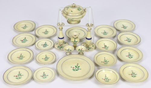 A pretty set of finely carved wooden tableware, German mid 19th century
