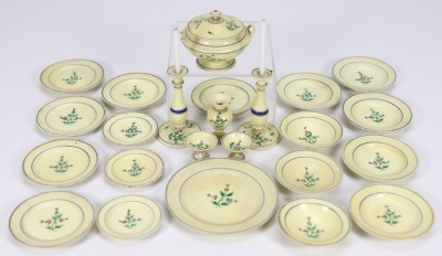 A pretty set of finely carved wooden tableware, German mid 19th century