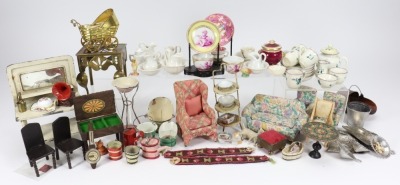 A varied selection of Dolls House miniatures,