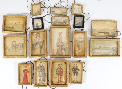 Collection of Dolls House hand painted pictures probably by Westacre, 1926,