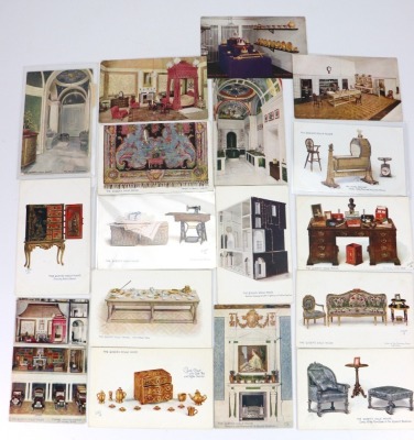 Collection of Queen Mary's Dolls House postcards,