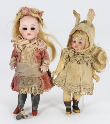 A miniature Kammer & Reinhardt all-bisque doll, German circa 1905,
