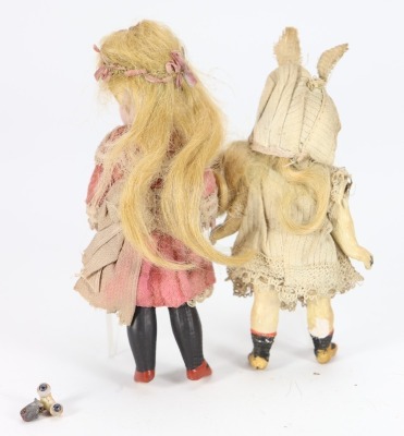 A miniature Kammer & Reinhardt all-bisque doll, German circa 1905, - 2