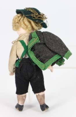 All bisque miniature dolls house doll, German circa 1905 - 2