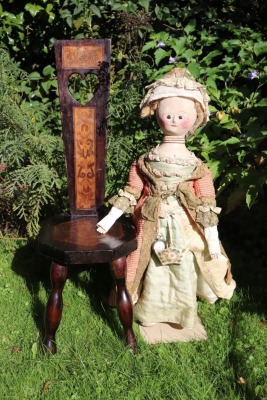 A rare and large early English George III wooden doll - 2