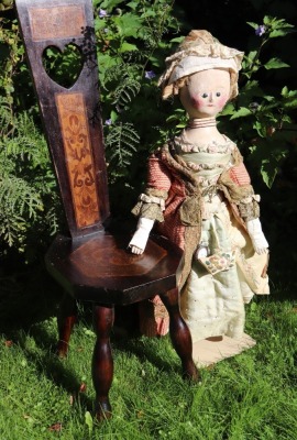 A rare and large early English George III wooden doll - 3