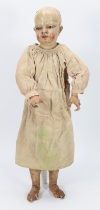A good Continental 18th century carved wooden Creche figure