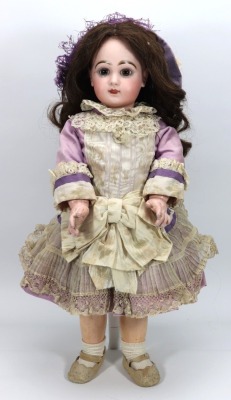 A good Tete Jumeau bisque head Bebe doll, size 11