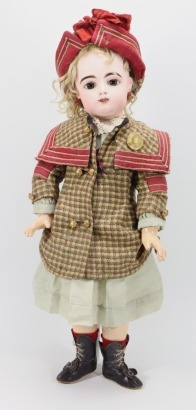 A large Francois Gaultier bisque head Bebe doll, size 10, French circa 1890,