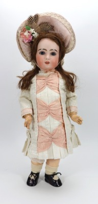 A Tete Jumeau bisque head Bebe doll, size 9, French circa 1890
