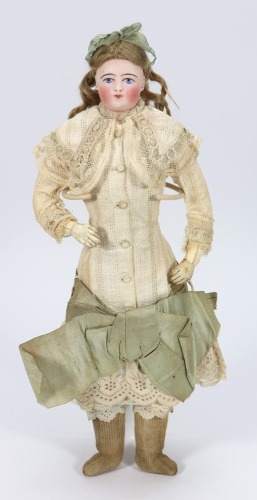 A Francois Gaulthier all original bisque shoulder head fashion doll, French circa 1870