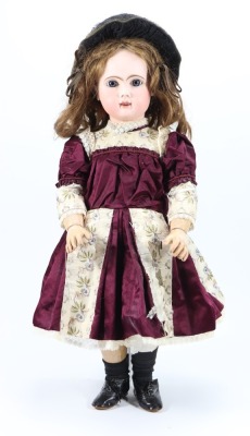 &lsquo;Le Parisien&rsquo; Jules Steiner A bisque head Bebe doll, size 15, French circa 1895,