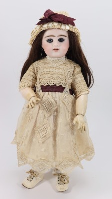 A Etienne Denamur bisque head Bebe doll, size 9, French circa 1890,