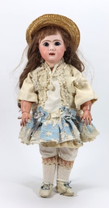 &lsquo;Le Parisien&rsquo; Jules Steiner A bisque head Bebe doll, size 11-12, French circa 1895,