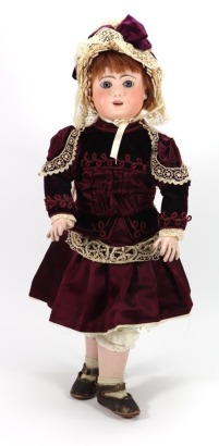 A good French bisque head Bebe doll, probably Jules Steiner, French circa 1890,