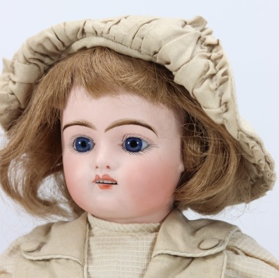 A Pintel and Godchaux bisque head doll, size 7, French circa 1890, - 2