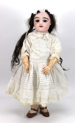 A Francois Gaultier bisque head Bebe doll, circa 1890, size 9