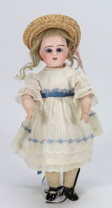 A rare small Eden Bebe bisque head doll, size 4, French circa 1900,