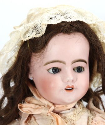 An S.F.B.J Depose bisque head doll with 'flirty eyes', French circa 1910, - 2