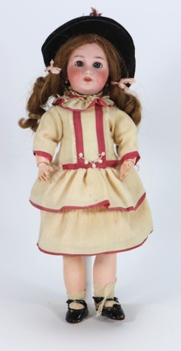 A DEP bisque head doll, size 7, French circa 1900,