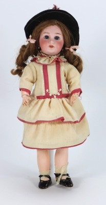 A DEP bisque head doll, size 7, French circa 1900,