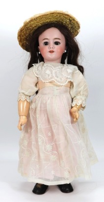 A DEP bisque head Tete Jumeau bisque head doll, German for the French market, circa 1905
