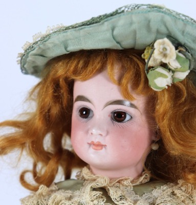 A rare Wilhelm Dehler bisque head Bebe doll, size 7, German for the French market, circa 1890, - 2