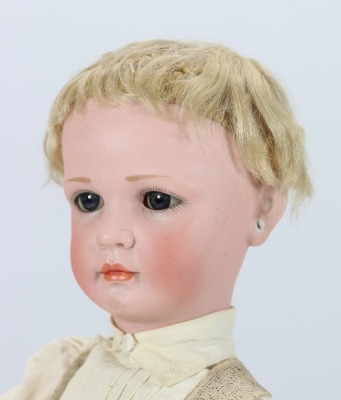 A rare Simon & Halbig 1448 bisque head character doll in original clothes, German circa 1912 - 2