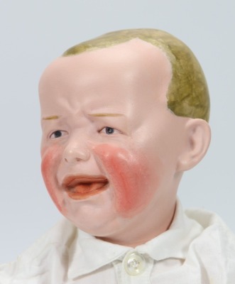 A rare Heubach 'Screamer' bisque head character baby doll, German circa 1910 - 2