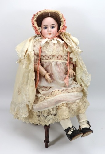 A large A.M 1904 bisque head doll, German circa 1910