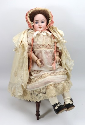 A large A.M 1904 bisque head doll, German circa 1910
