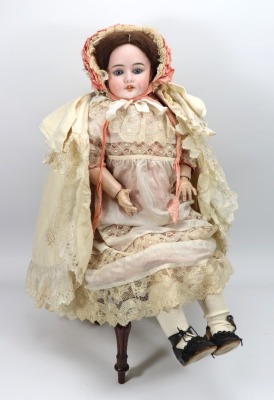A large A.M 1904 bisque head doll, German circa 1910
