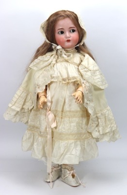 A large Simon & Halbig/K&R bisque head doll, German, circa 1910