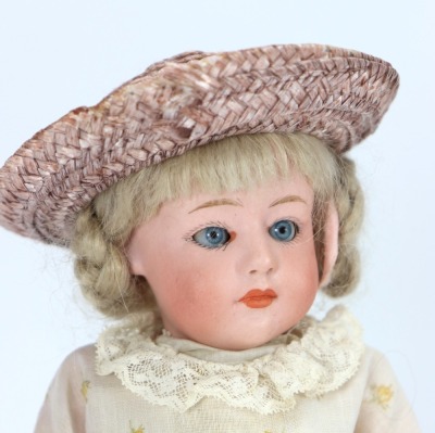 A rare small size Gebruder Heubach 7247 bisque head character doll, German circa 1910 - 2